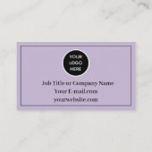 パープル薄紫ロゴモダンビジネス報酬パンチ ロイヤリティカード (裏面)