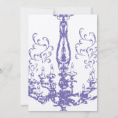 パープル薄紫ヴィンテージアンティーク結婚シャンデリアI 招待状 (裏面)