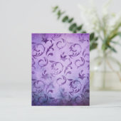 パープル薄紫ヴィンテージパターンスクラップブック紙 (スタンド正面)