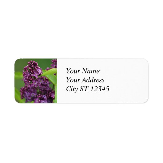 パープル薄紫住所 シール (正面)