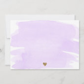 パープル薄紫水彩金ゴールド母の日のランチ 招待状 (裏面)