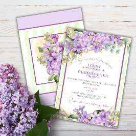 パープル薄紫結婚式招待状 招待状