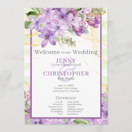 パープル薄紫結婚式 プログラム