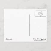 パープル薄紫絵画ブーケ ポストカード (裏面)