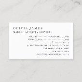 パープル薄紫高級きらめくファブリック 名刺 (裏面)