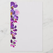 パープル藤の花　名入れ 便箋 (裏面)