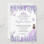 パープル蝶フローラクインセアニラ 招待状 (正面)