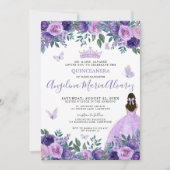 パープル蝶フローラクインセアニラ 招待状 (正面)