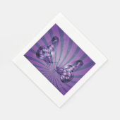 パープル蝶紙ナプキンス スタンダードランチョンナプキン (角)