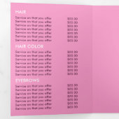 パープル蝶、美しいサロントリフォールドフライヤー 三つ折り招待状 (内部最初)