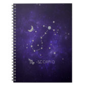 パープル蠍座〔占星術の〕十二宮図 |宇宙占星術占星術 ノートブック (正面)