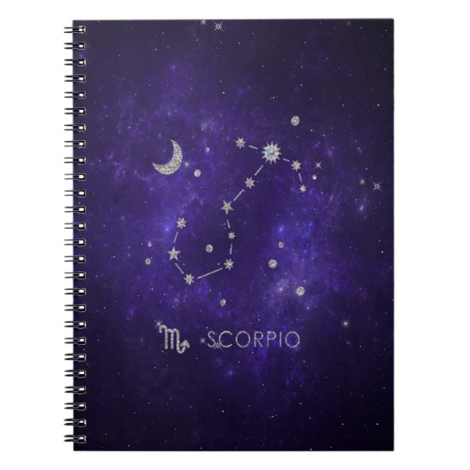 パープル蠍座〔占星術の〕十二宮図 |宇宙占星術占星術 ノートブック (正面)