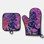 パープル観覧車 鍋つかみ&鍋敷きセット (正面)