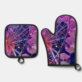 パープル観覧車 鍋つかみ&鍋敷きセット