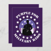 パープル誇りを持ったアップ軍隊キッズファミリーバージョン (正面/裏面)