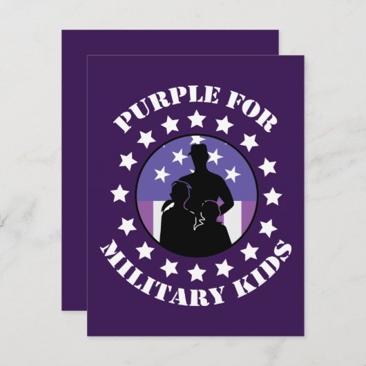 パープル誇りを持ったアップ軍隊キッズファミリーバージョン (正面/裏面)