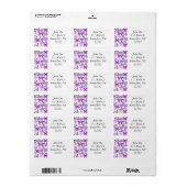 パープル認識度蝶 ラベル (フルシート)