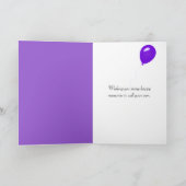 パープル誕生日チューリップブーケ カード (内部)