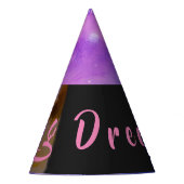 パープル誕生日パーティーの必需品 パーティーハット (正面)