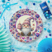 パープル誕生日格言 ペーパープレート (パーティー)