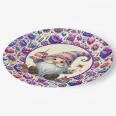 パープル誕生日格言 ペーパープレート (アングル)