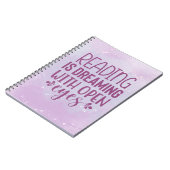 パープル読ズがオープンアイマグネットで夢を見ている ノートブック (左側)
