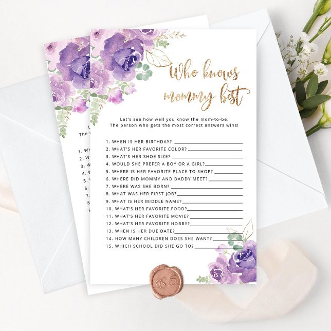 パープル誰がママの赤最高のちゃんシャワーのゲームを知っている (クリエイターアップロード済み)