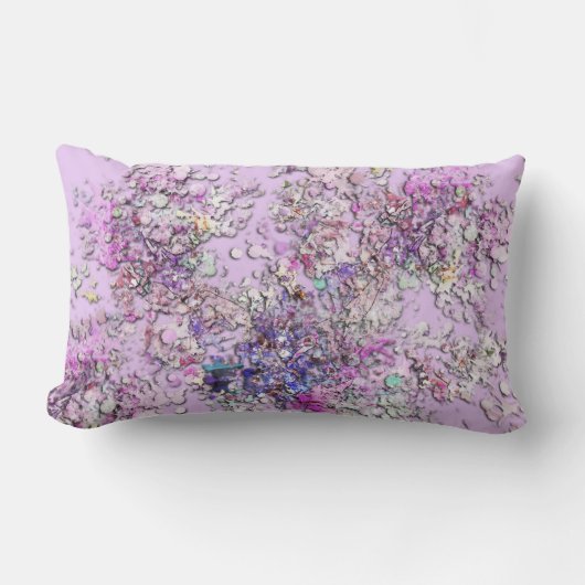 パープル調和腰枕 ランバークッション (正面)