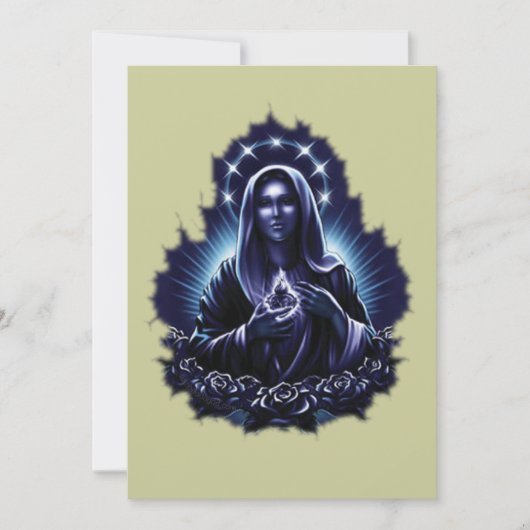 パープル賛美ヴァージンマリー招待状 招待状 (正面)