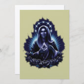 パープル賛美ヴァージンマリー招待状 招待状 (正面/裏面)