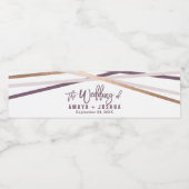 パープル赤面とバラ金ゴールドストリーマ結婚ーズ ペットボトルラベル (シングルラベル)