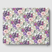 パープル赤面ピンクカスタムフローラ80th誕生日 ゲストブック (裏面)