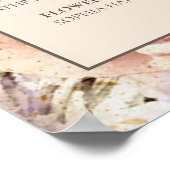 パープル赤面ピンククリームウェディングパーティー ポスター (角)