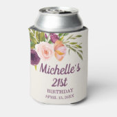 パープル赤面ピンクフローラクリーム21歳の誕生日 缶クーラー (缶裏面)