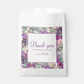 パープル赤面ピンクフローラリーフ誕生日 フェイバーバッグ (正面)