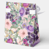 パープル赤面ピンクフローラリーフ誕生日 フェイバーボックス (裏面)