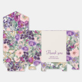 パープル赤面ピンクフローラリーフ誕生日 フェイバーボックス (見開き)