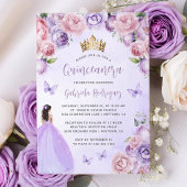 パープル赤面フローラウォーターカラーキンセアニラ 招待状