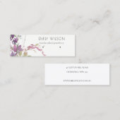 パープル赤面ベルフローラバンチイヤリングディスプレイ スキニー名刺 (正面/裏面)