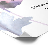 パープル赤面ポピー愛は甘いブライダルシャワー ポスター (角)