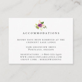 パープル赤面結婚フローラの宿泊施設 エンクロージャーカード