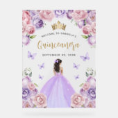 パープル赤面金ゴールドフローラキンセアニラウェルカム アクリルサイン (正面)