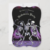 パープル踊りスケルトンのハロウィーン (正面)