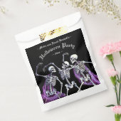 パープル踊りスケルトン黒い死のハロウィーン フェイバーバッグ (封をした状態)