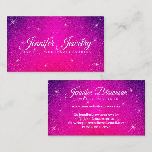 パープル輝く 名刺 (正面/裏面)