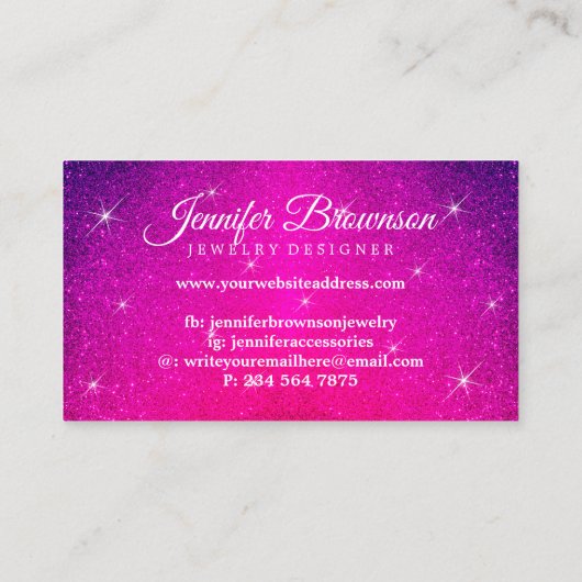 パープル輝く 名刺 (裏面)