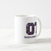 パープル迷彩柄 コーヒーマグカップ (正面右)