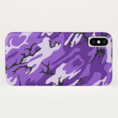 パープル迷彩柄 Case-Mate iPhoneケース (裏面(横))