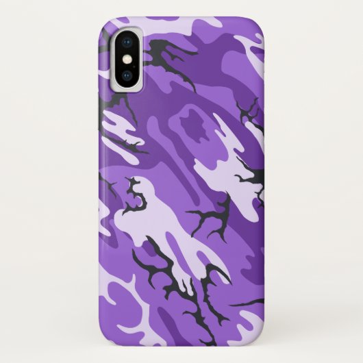 パープル迷彩柄 Case-Mate iPhoneケース (裏面)