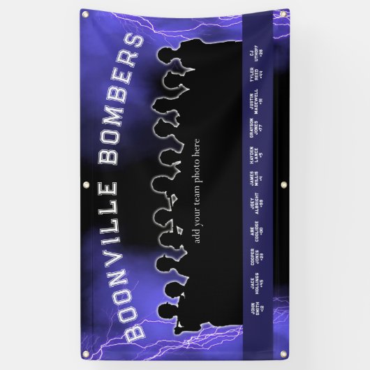 パープル野球ソフトボールDugoutバナースポーツチーム 横断幕 (縦)